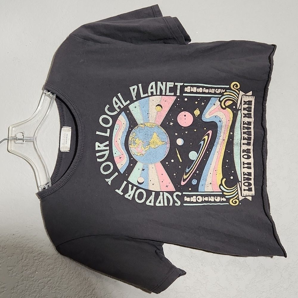 Alterd State Top Crop Womens Size XS Love It Or Leave It